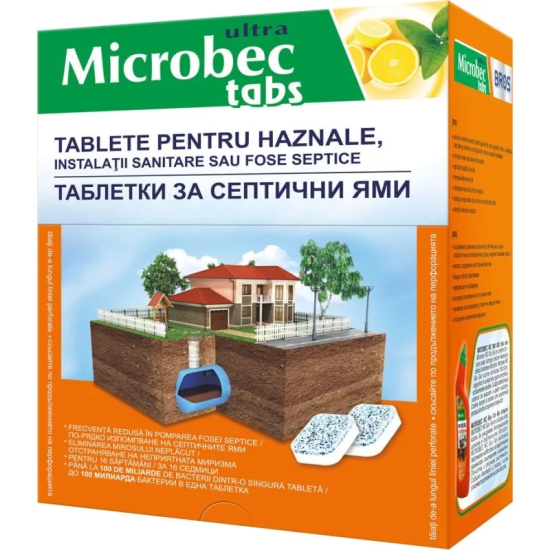 BROS - Microbec trat. instalatii, haznale, fose septice tablete,16x20g