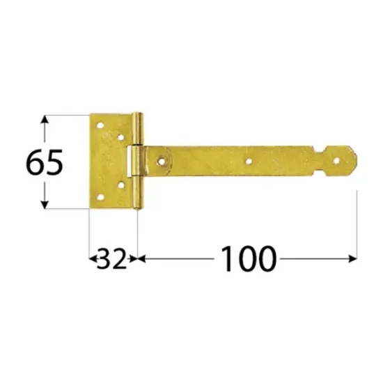 Balama pentru porti cu sarcina usoara zincata 100x25x1,5 mm ZBL100-8130 Domax