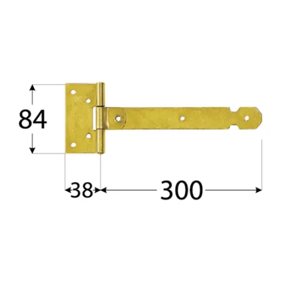 Balama pentru porti cu sarcina usoara zincata 300x30x2,0 mm ZBL300-8134 Domax