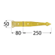 Balama banda pentru poarta zincata 250x80x50x2,5 mm ZBP250-8162 Domax