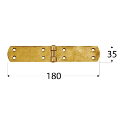 Balama frantuzeasca pentru constructii din lemn zincata 180x35x2,5 mm ZF180-8074 Domax