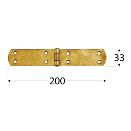 Balama frantuzeasca pentru constructii din lemn zincata 200x33x2,5 mm ZF200-8075 Domax