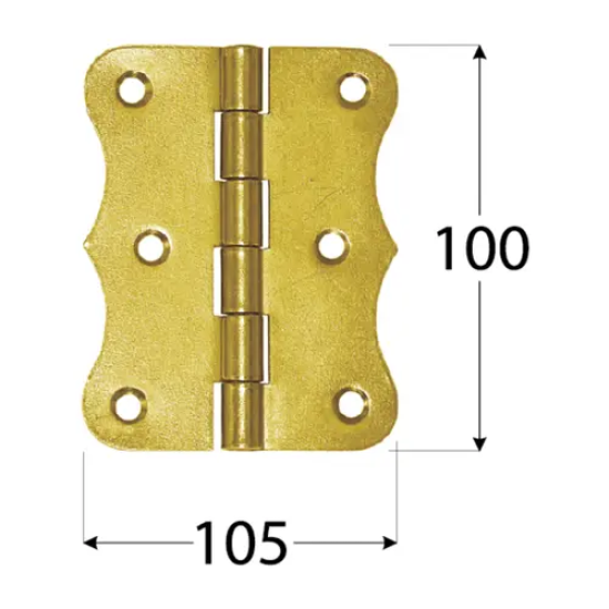 Balama decorativa pentru constructii din lemn zincata 100x105x2,0 mm ZO100-8047 Domax