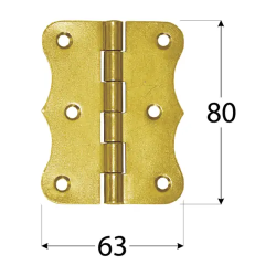 Balama decorativa pentru constructii din lemn zincata 80x63x1,5 mm ZO80-8046 Domax