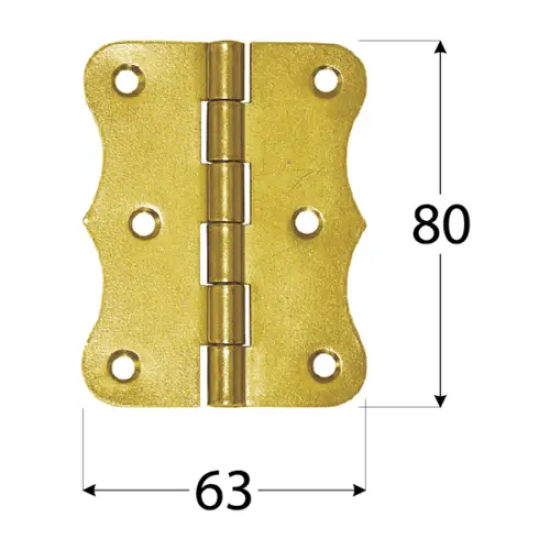 Balama decorativa pentru constructii din lemn zincata 80x63x1,5 mm ZO80-8046 Domax