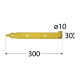 Balama de incarcare zincata 300x3,0 mm 10 mm ZP300FI10-8201 Domax
