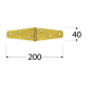 Balama cu aripi triunghiulare zincata 200x40x2,0 mm ZTS200-8088 Domax