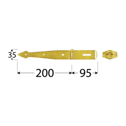 Balama banda cu inchidere pentru lacat zincata 200x95x35x2,5 mm ZZB200-8731 Domax