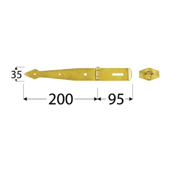 Balama banda cu inchidere pentru lacat zincata 200x95x35x2,5 mm ZZB200-8731 Domax