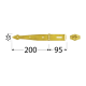 Balama banda cu inchidere pentru lacat zincata 200x95x35x2,5 mm ZZB200-8731 Domax