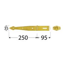 Balama banda cu inchidere pentru lacat zincata 250x95x35x2,5 mm ZZB250-8732 Domax