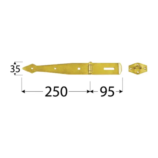 Balama banda cu inchidere pentru lacat zincata 250x95x35x2,5 mm ZZB250-8732 Domax