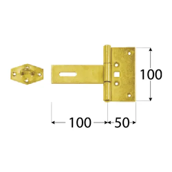 Balama tip cufar cu incuietoare zincata 100x50x100x2,5 mm ZZBR150-8711 Domax