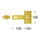 Balama tip cufar cu incuietoare zincata 100x50x100x2,5 mm ZZBR150-8711 Domax