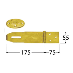 Balama cu inchizator zincata 175x75x55x2,0 mm ZZK75-8753 Domax