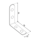 Coltar pentru constructii din lemn zincat 50x50x13x2,0 mm FKW50-4482414 Domax