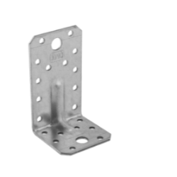 Coltar perforat ranforsat pentru lemn zincat 90x50x55x2,5 mm KP3-4023 Domax