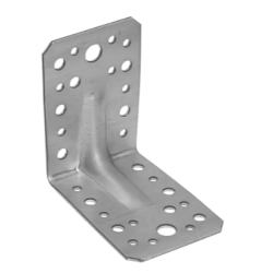 Coltar perforat ranforsat pentru lemn zincat 90x90x65x1,5 mm KPS1-40212 Domax