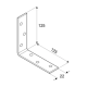 Coltar unghi ingust pentru constructii din lemn zincat 125x125x22x2,0 mm KW125-448581 Domax