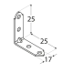 Coltar unghi ingust pentru constructii din lemn zincat 25x25x14x1,5 mm KW25-40014 Domax