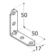 Coltar unghi ingust pentru constructii din lemn zincat 50x50x17x2,0 mm KW3-4003 Domax