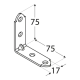 Coltar unghi ingust pentru constructii din lemn zincat 75x75x17x2,0 mm KW4-4004 Domax