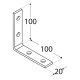 Coltar unghi ingust pentru constructii din lemn zincat 100x100x20x4,0 mm KW5-4005 Domax