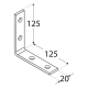 Coltar unghi ingust pentru constructii din lemn zincat 125x125x20x4,0 mm KW6-4006 Domax