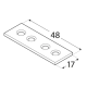 Conector ingust pentru constructii din lemn zincat 48x14x1,5 mm LW50-4451 Domax