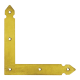 Coltar plat decorativ pentru constructii din lemn negru 150x150x25x2,5 mm NAO1-4660 Domax