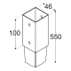 Suport stalp incastrat zincat 46x550x1,5 mm PSG45/550-4816 Domax