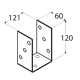 Suport stalp tip O zincat 121x120x5 mm PSO120-4836 Domax