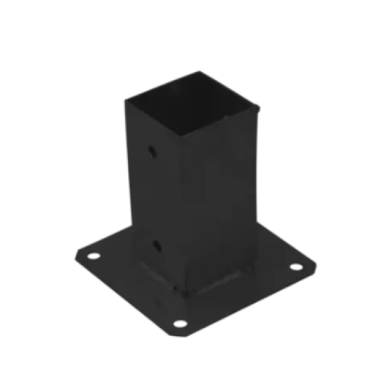 Suport de stalp tip P negru 101x150x2,0 mm PSP100C-48432 Domax