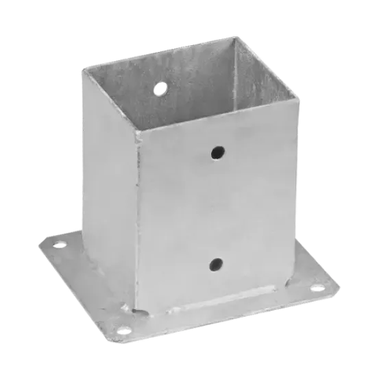 Suport stalp cu fixare in suruburi zincat 101x150x2 mm PSP100-4843 Domax