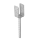 Suport stalp tip U clasic zincat 81x125x80x4,0 mm PSS80-4811 Domax