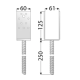 Suport stalp tip U clasic zincat 81x125x80x4,0 mm PSS80-4811 Domax