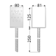 Suport stalp tip U clasic zincat 101x125x100x4,0 mm PSS100-4812 Domax
