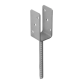 Suport stalp tip U clasic zincat 61x120x4 mm pentru stalp 60 mm PS60U-4801 Domax
