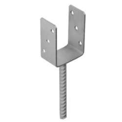 Suport stalp tip U clasic zincat 91x120x4 mm pentru stalp 90 mm PS90U-4804 Domax