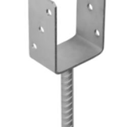 Suport stalp tip U clasic zincat 91x120x4 mm pentru stalp 90 mm PS90U-4804 Domax