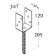 Suport stalp tip U clasic zincat 141x120x4 mm pentru stalp 140 mm PS140U-4808 Domax