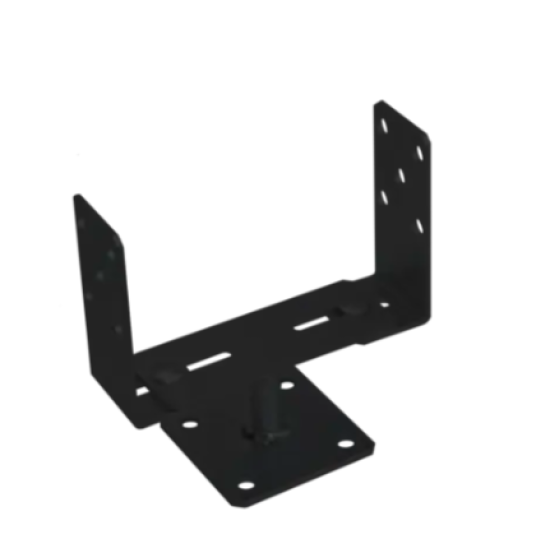 Suport stalp reglabil negru 60-200x136x4,0 mm PSRT60-200C-48862 Domax