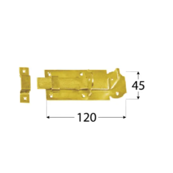Zavor pentru poarta cu inchidere pentru lacat, tija dreapta 120x45x5,0 mm WZP120-8533 Domax
