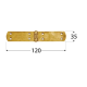 Balama frantuzeasca pentru constructii din lemn zincata 120x35x2,5 mm ZF120-8071 Domax