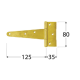 Balama tip T pentru porti zincata 125x30x80x2,0 mm ZT125-8182 Domax