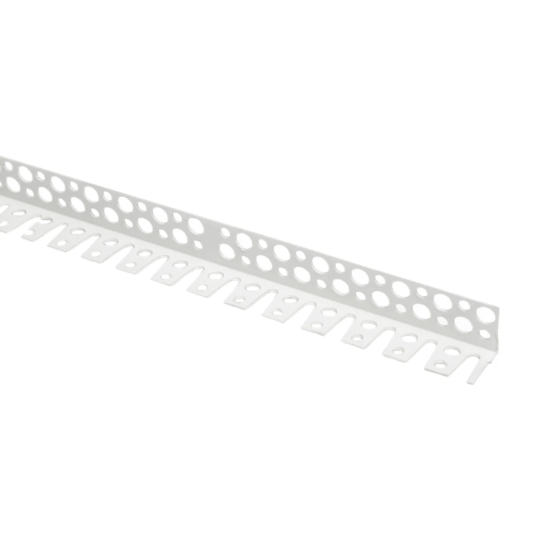 Profil de colt (coltar) arcuibil din PVC pentru gips-carton 23 23 mm, lungime 2.5 m