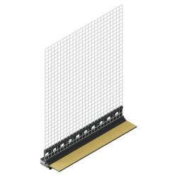 Profil de etansare pentru tamplarie din PVC cu plasa din fibra de sticla, gri, 23 23 mm, lungime 2.5 m