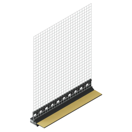 Profil de etansare pentru tamplarie din PVC cu plasa din fibra de sticla, gri, 23 23 mm, lungime 2.5 m