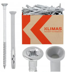 Diblu cu surub pentru montaj prin percutie Wkret-met Klimas 10 100 mm, pentru beton, BCA, caramida si gips-carton