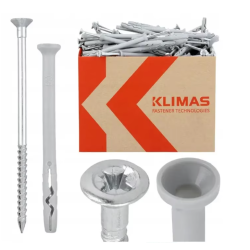 Diblu cu surub pentru montaj prin percutie Wkret-met Klimas 10 100 mm, pentru beton, BCA, caramida si gips-carton